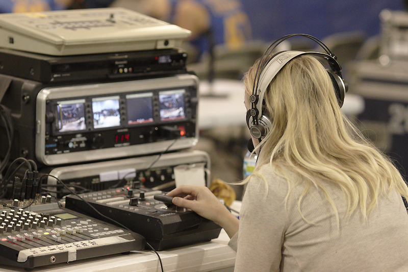 The live feed at the first Roller Derby World Cup