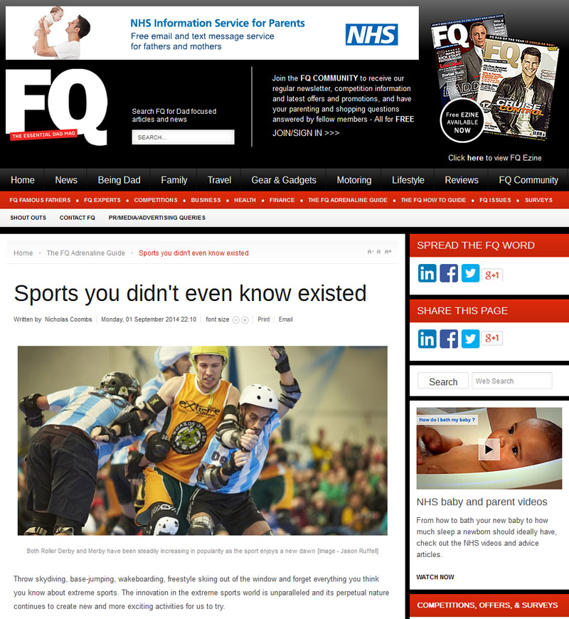 Roller Derby on FQ website