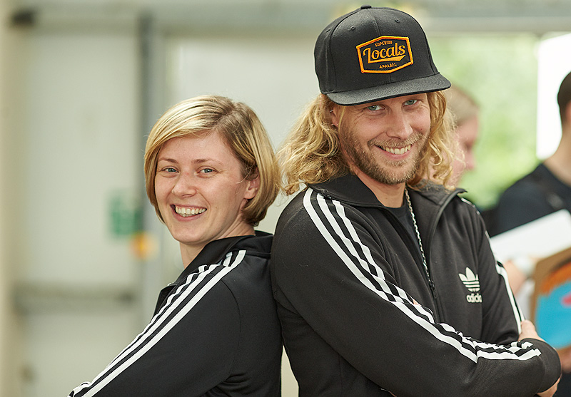 Cherry Fury and Fluke Skywalker strike a pose before the London/Gotham bout.