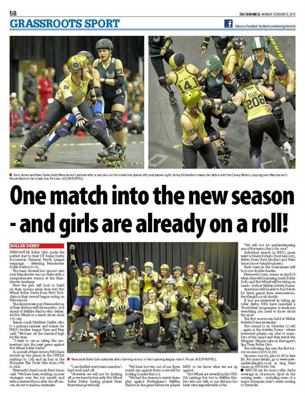 Newcastle Roller Girls in the press