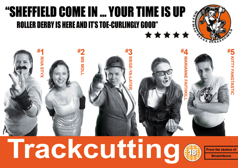 Trackcutting from the Sheffield Steel Rollergirls film calendar