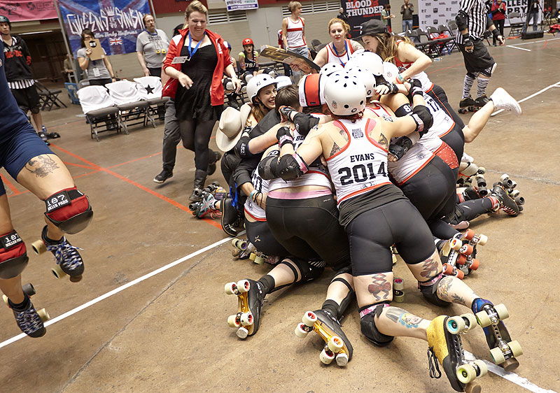 England celebrate taking more points off Team USA than any other team, despite losing in a hard fought final