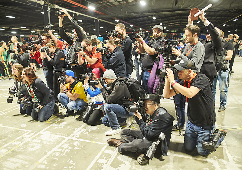 The photo crew line up to capture the winners